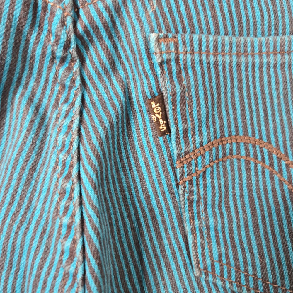 Levis Womens Size W30 L30 Color Teal/Black Striped Skinny 5 Pckt Jean Leggings - Picture 4 of 11